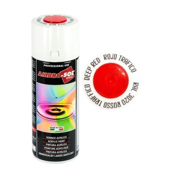 Lakier czerwony głęboki 400 ml połysk RAL 3020