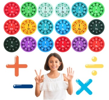 18x zestaw matematyczny fidget spinner zabawka edukacyjna do nauki liczenia