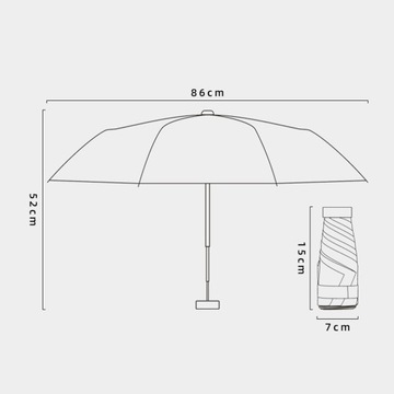 Компактный зонт, непромокаемый или глянцевый зонт, водонепроницаемый, черный во время сильного дождя