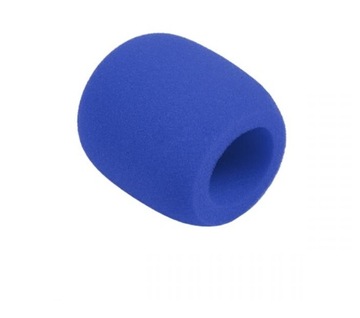 GĄBKA OSŁONA na MIKROFON 8x7cm NIEBIESKA (0521)
