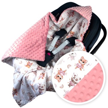 KOCYK DO FOTELIKA NOSIDEŁKA OTULACZ CIEPŁY Z KAPTURKIEM PRODUKT POLSKI