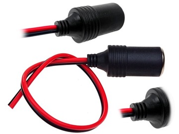GNIAZDO ZAPALNICZKI Z PRZEWODEM DODATKOWE MOCNE PRZEDŁUŻACZ ADAPTER 12V 24V