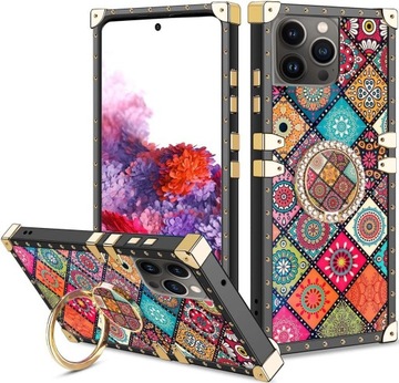 ETUI GLAMOUR DO IPHONE 13 PRO RING CASE + SZKŁO