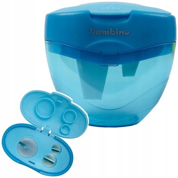 Temperówka potrójna BAMBINO z pojemnikiem