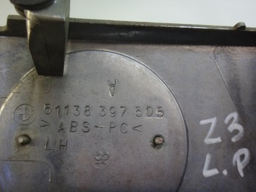 MŘÍŽKA KAPOTY GRLL LIŠTA BLATNÍKU LEVÝ PŘEDNÍ BMW Z3 CHRÓM