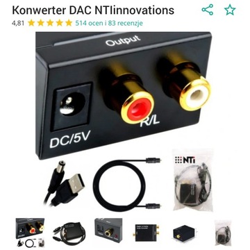 Конвертер Тослинк для подключения усилителя к телевизору