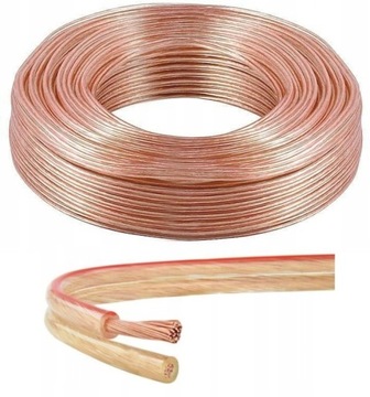 PRZEWÓD KABEL GŁOŚNIKOWY MIEDŹ TLgYp 2x0,5 mm 1 m