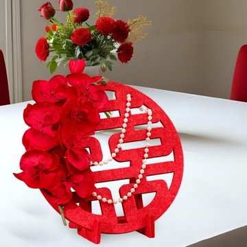 Dekoracje ślubne Xi z chińskim charakterem Wystrój salonu w stylu C