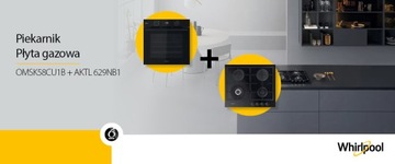 Электрическая духовка Whirlpool OMSK58CU1B + газовая варочная панель AKTL 629NB1