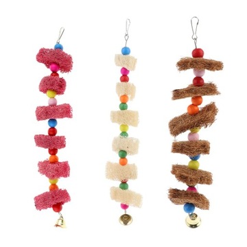 Игрушки для птиц-люфы, Попугаи, Серые попугаи, Волнистые попугаи, Кореллы, , 1