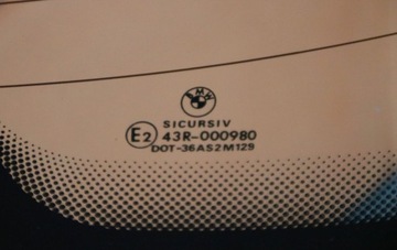 BMW E36 COUPE ORYGINALNA SZYBA TYLNA KAROSERYJNA