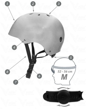 4 наколенника, локоть, шлем, спортивные детские перчатки, рост 52–56 см.