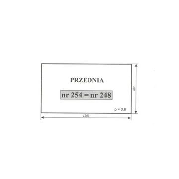 szyba przednia Massey MF 255 Krotoszyn kab mała