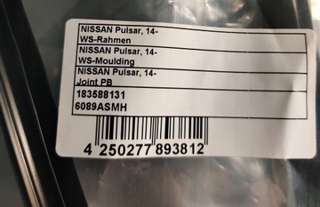 NOVÁ TĚSNĚNÍ OKNO PŘEDNÍ NISSAN PULSAR 2014-