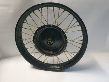 M-72 Circle Half-Edle Hub Rafka Black, спицы желтых оцинкованных спиц