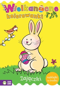 KOLOROWANKA Wielkanocna naklejki Zajączki
