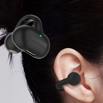 Водонепроницаемые наушники с зажимом для ушей и микрофоном, маленькие, черные.