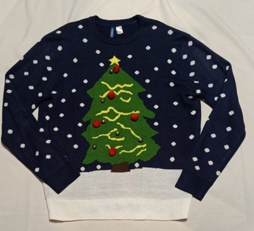 swetr męski świąteczny bożonarodzeniowy L H&M
