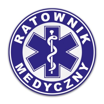 RATOWNIK MEDYCZNY ODBLASKOWY NAKLEJKA - 30cm