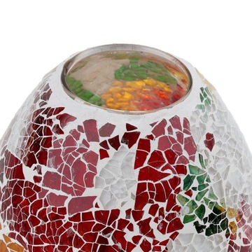 Ретро люстра мозаичный стеклянный абажур висит