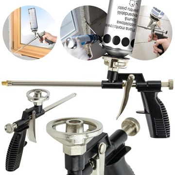 МОНТАЖНЫЙ ПЕННЫЙ ПИСТОЛЕТ, насадка, пенопластовый клей для металлической пены PUR