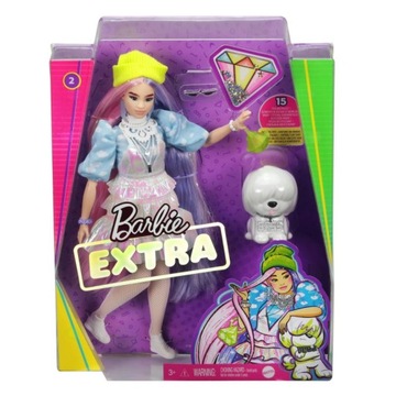 MODNA LALKA BARBIE EXTRA + piesek + akcesoria