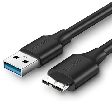 Кабель Ugreen USB-A 3.0 - Micro USB-B SuperSpeed ​​5Gb/s 1м черный (США