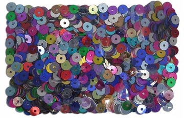 KOLOROWE CEKINY OKRĄGŁE MAŁE KONFETTI OZDOBNE