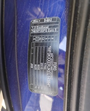 Ford B-MAX 1.0 EcoBoost 100KM 2014 Ford B-MAX 2014r, 1.0 Benzyna. Lekko uszkodzony tyl. Jezdzi. Benzyna, zdjęcie 31