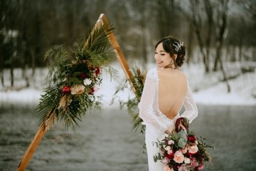 KOLCZYKI długie ŚLUBNE srebrne rustic BOHO wiszące