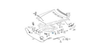 ORIG. TLUMENÍ KRYTU PŘEDNÍ MERCEDES E W211 M271