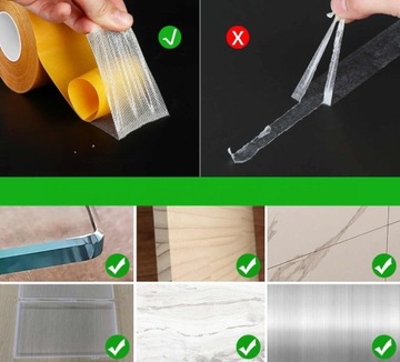 Двусторонняя прочная армированная тканевая лента 48 мм, 23 м, прозрачная, прочная