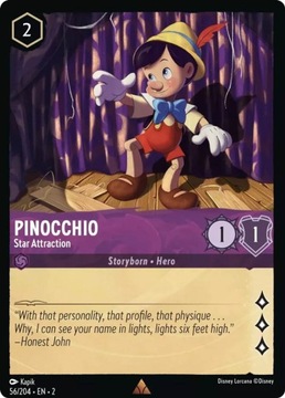 Pinocchio - Star Attraction - 2ROF #56 - DISNEY LORCANA