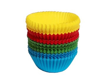 PAPILOTKI kolorowe 35mm x 20mm MUFFINKI 200 szt.