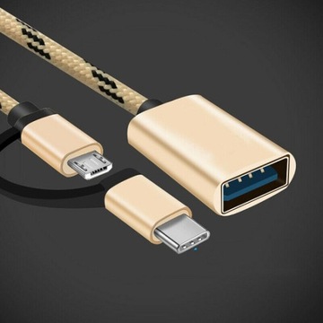 2 В 1 MICRO USB OTG АДАПТЕР USB-C НА USB 3.0