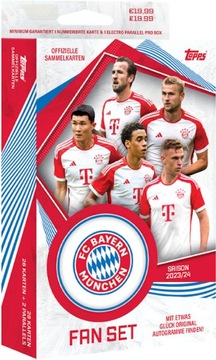 KARTY PIŁKARSKIE TOPPS FAN SET 2023/24 ZESTAW 28 KART BAYERN MONACHIUM