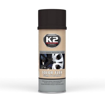 K2 guma w sprayu color flex czarny połysk 400ml