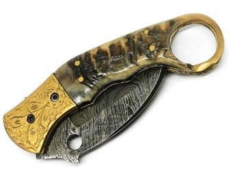 Алмазный карманный нож дамаск дамаск 243