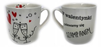 PORCELANOWY KUBEK 330ml W walentynki polewamy się
