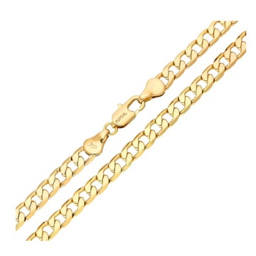 łańcuszek pozłacany pancerka 55 cm/ 4,2 mm stal 316 L