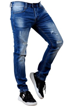 MP0018 r. XL Jeansy MĘSKIE MODNE SLIM FIT