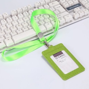 Кожаный чехол для пропуска на автобус для мужчин и женщин, держатель для идентификационного бейджа, банковская кредитная карта