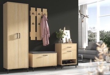 НАСТЕННАЯ ВЕШАЛКА ДЛЯ HALLEY LAMELES ДУБ СЛАВОНИЯ COMO W1