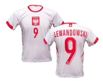 Koszulka Piłkarska POLSKA POLSKI LEWANDOWSKI r. L