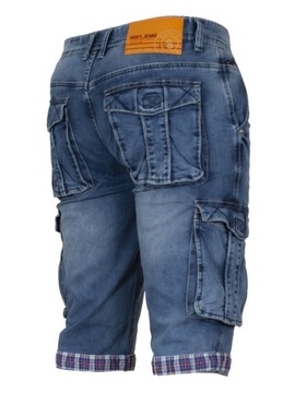 Krótkie spodnie męskie bojówki W:39 102 CM spodenki jeans