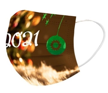 MASECZKA OCHRONNA SYLWESTER JEDNORAZOWA MASKA 2021