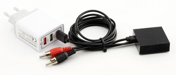 АДАПТЕР BLUETOOTH ДЛЯ СИСТЕМЫ HiFi AUX CHINCH + ЗАРЯДНОЕ УСТРОЙСТВО USB