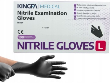 10 пар защитных перчаток размера L, ЧЕРНЫЕ 519