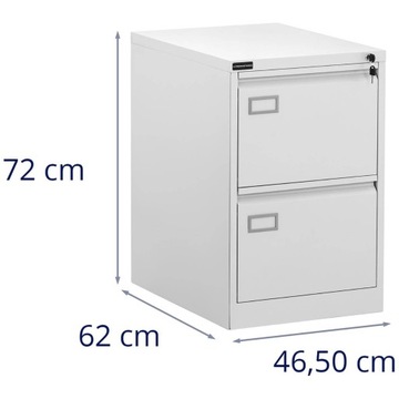 Металлический офисный шкаф для документов формата А4/Ф4, 2 ящика.