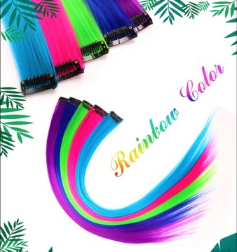 Красочные наращивание волос Ombre STRIPED CLIP